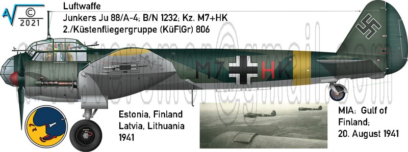 Ju 88 A4  early long wing M7+HK KG 806 Baltics v1 (1050px).jpg