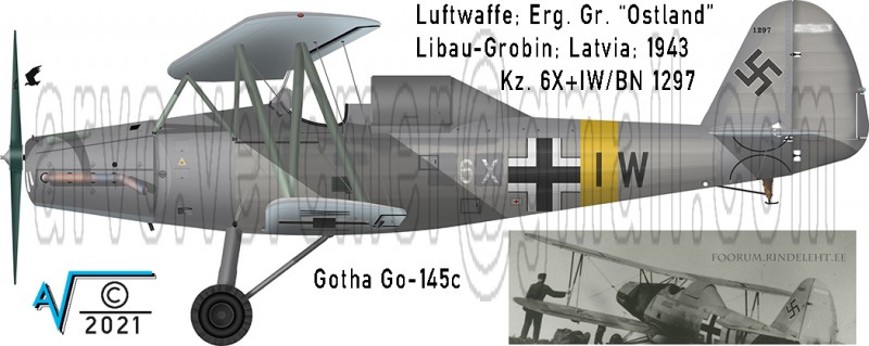 LH Gotha Go 145 Liepaja 6X+IW 1943 Erg Gr Ostland (1050px).jpg