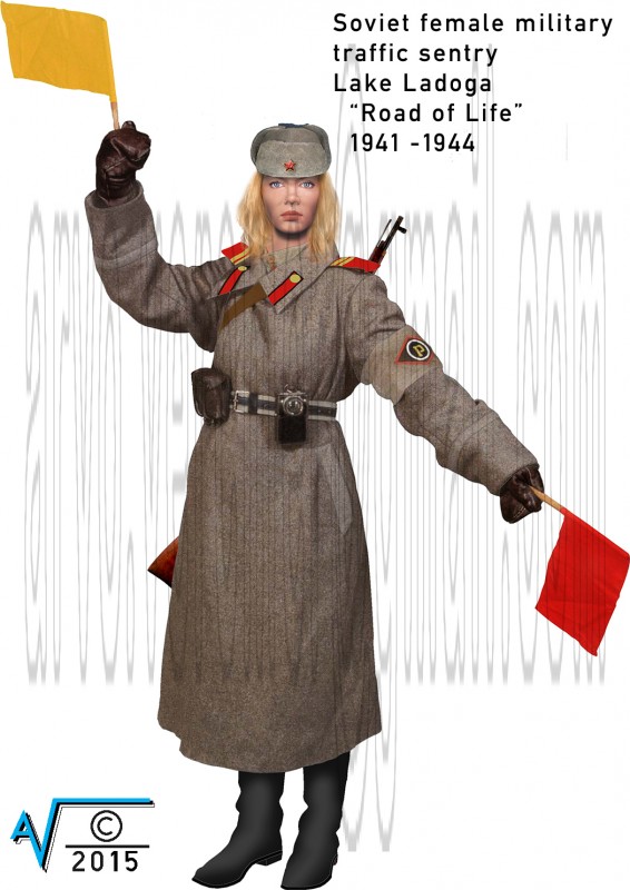 Soviet Female Sentry Road of Life Ladoga 1941 1944 v1 (1050px).jpg