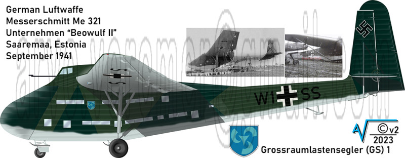 Luftwaffe Me 321 Kz W1+SS Beowulf II Saaremaa Estonia v2 (1050px).jpg
