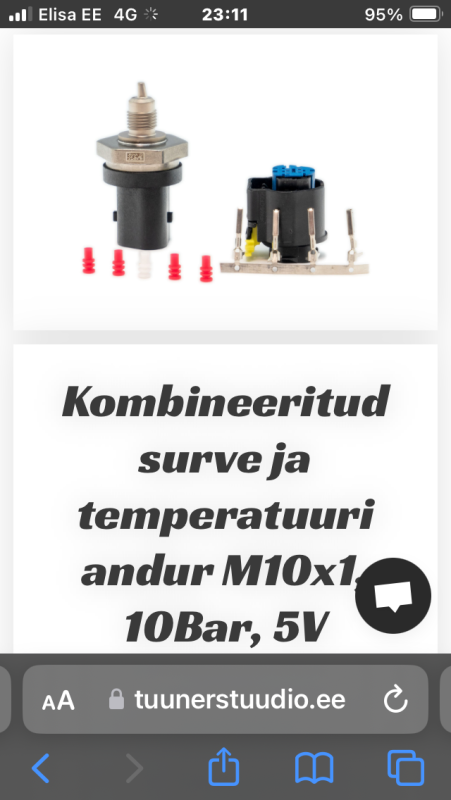 Selline väike andur mōōdab ōlisurvet ja ōlitemperatuuri.