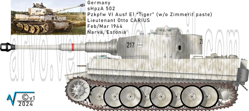 Tiger I Auf E1 1943 1944 sHpzA 502 Narva v1 (1050px).jpg