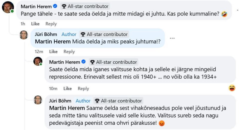 Veel konservatiivseid võrdlusi