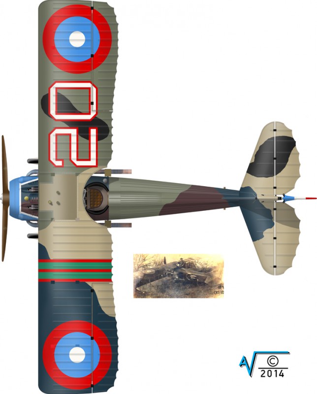 SPAD 13C1 late build USAS 93rd Aero Squadron MAXWELL Nr 20 PLAN VIEW v3 MilNet (750px).jpg