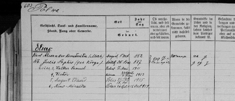 Vanavanaisa nimi oli Viktor/Victor Elias